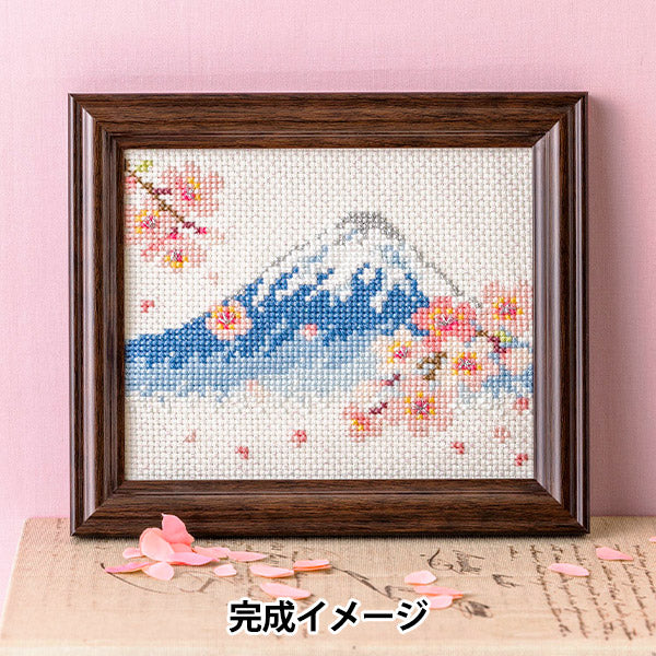 Stickkit "The Sparkling Season of Japan: Fuji und Cherry Blossom Viewing 522401" Lecien Lecien Cosmo