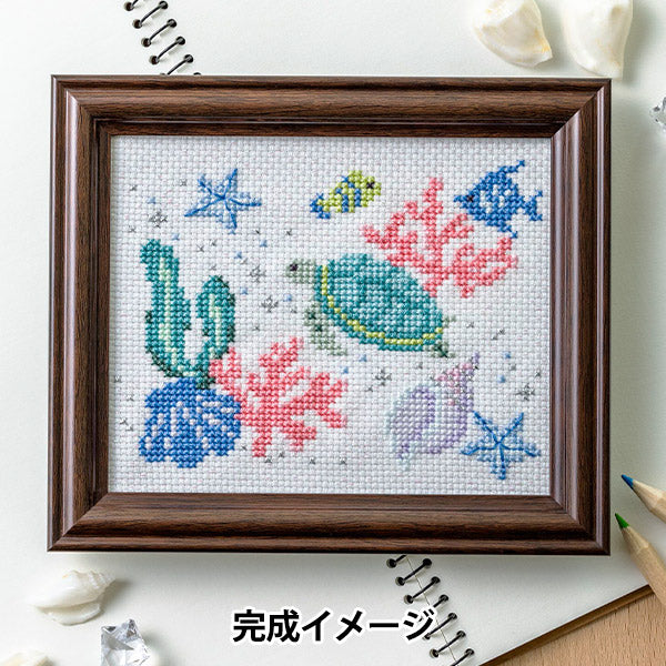 Stickkit "Sparkling Seasons of Japan: Erinnerungen an das Meer 522402" Lecien Lecien Cosmo