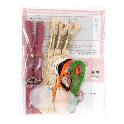 Knitting Kit ``Small Pouch Rabbit Knitted with Embroidery Thread 502507" LECIEN Lecien cosmo cosmo