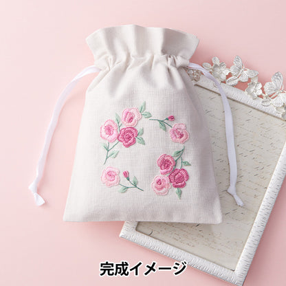 자수키트 "꽃Garden Wild Rose 201" 탠 껍질자수