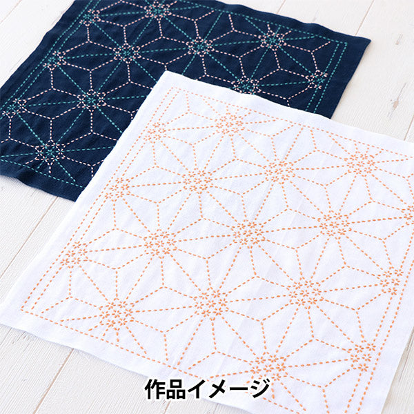 刺しゅう布 『花ふきん布パック 六角花文 白 H-1138』 Olympus
