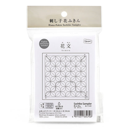 Embroidery Fabric "Flower Towel Cloth Pack, Flower Pattern, White H-1141" Olympus