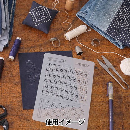 刺しゅう用具 『刺し子テンプレート 柿の花A/花刺し小 412409』 LECIEN ルシアン cosmo コスモ