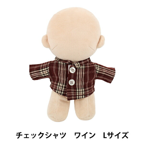 ぬいぐるみ衣装 『mpa チェックシャツ Lサイズ ワイン MPA-105A-L』