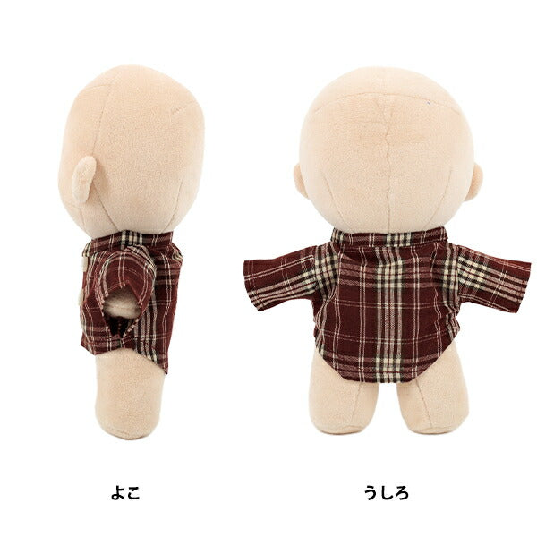 ぬいぐるみ衣装 『mpa チェックシャツ Lサイズ ワイン MPA-105A-L』