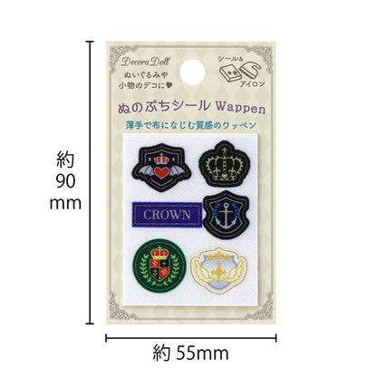 handicraft parts "Decora Doll Nuno Petit StickerPatch Emblem DDNW-06”