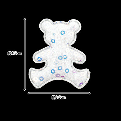 Craft parts "FangirlingDecoration parts Sequins Bear White 10-5506"
