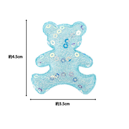 수예부품덕질장식 부품 스팽글 BEAR BLUE 10-5507"