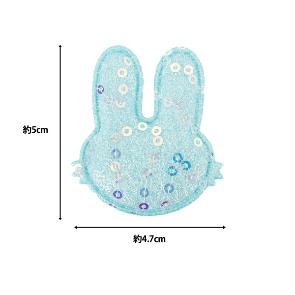 Craft parts "FangirlingDecoration parts sequin rabbit blue 10-5511"