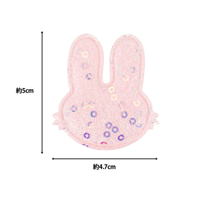 Craft parts "FangirlingDecoration parts sequin rabbit pink 10-5512"