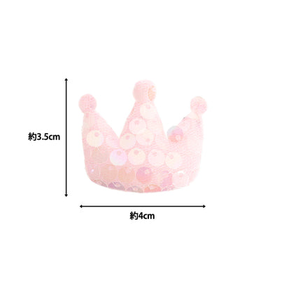 Parti artigianali "FangirlingParti di decorazione Croona di paillettes rosa 10-5497"