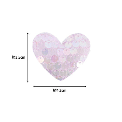 أجزاء الحرفية "التلبيدأجزاء الديكور الترتر القلب الأرجواني 10-5498"