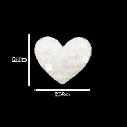 أجزاء الحرفية "التلبيدأجزاء الديكور الترتر القلب الأبيض 10-5500"