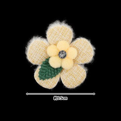 Craft parts "FangirlingDecoration parts Tweed Flower Yellow 10-5514"