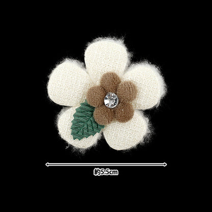 Craft parts "FangirlingDecoration parts Tweed Flower White 10-5517"