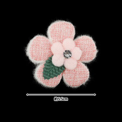 Craft parts "FangirlingDecoration parts Tweed Flower Dark Pink 10-5518"