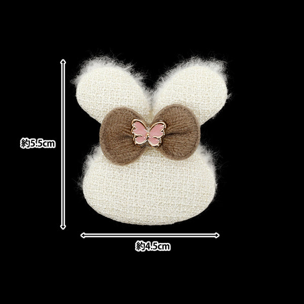 Des pièces artisanales "FangirlingPièces de décoration Tweed Lapin blanc 10-5528"