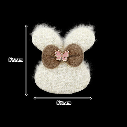 Des pièces artisanales "FangirlingPièces de décoration Tweed Lapin blanc 10-5528"