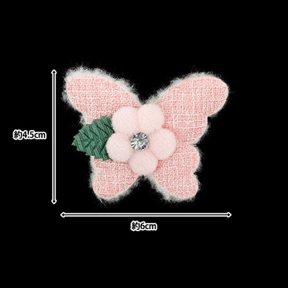 Craft parts "FangirlingDecoration parts Tweed Butterfly Pink 10-5532"