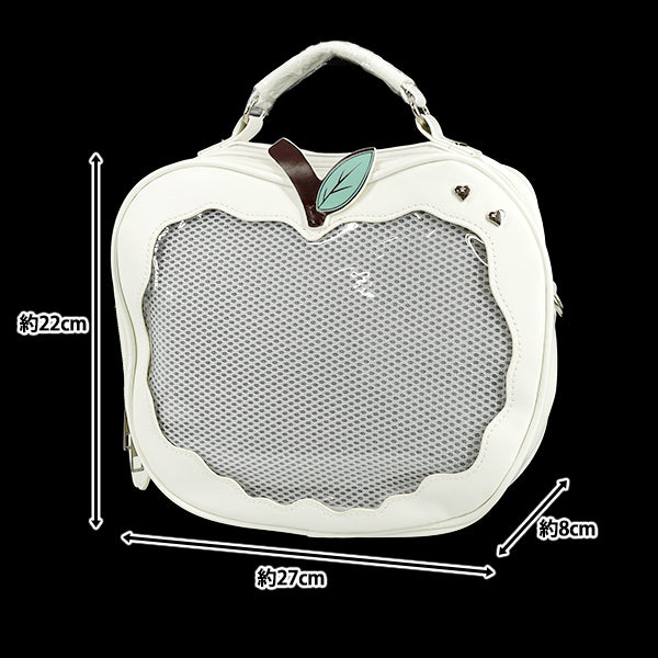 가방 "좋아하는 숄더백 사과 모양의 흰색 OB03-Apple-Wh"