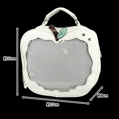 가방 "좋아하는 숄더백 사과 모양의 흰색 OB03-Apple-Wh"