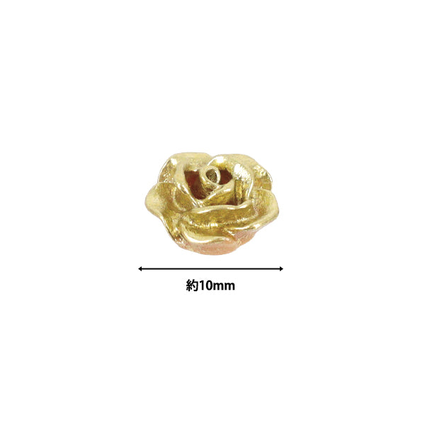 Bastelteile „Acrylblume Rose 2 Stück gold AC25001-10"