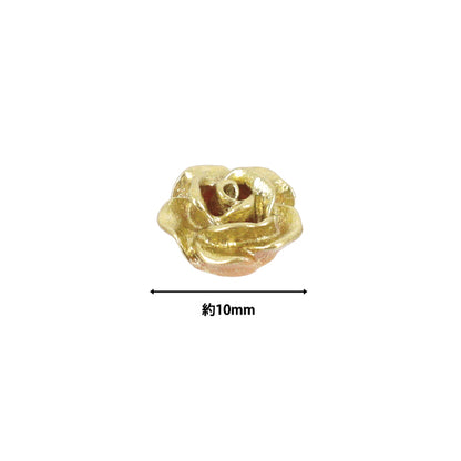 Bastelteile „Acrylblume Rose 2 Stück gold AC25001-10"