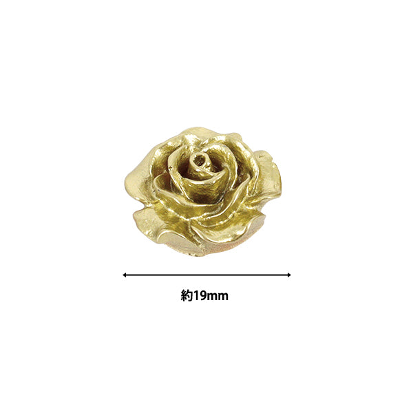 Bastelteile „Acrylblume Rose 2 Stück gold AC25001-20"
