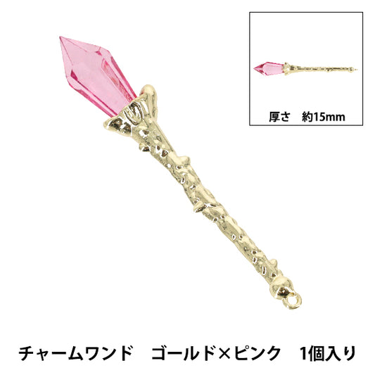 手工艺品“魅力手杖1个金色×粉色AP25007”"