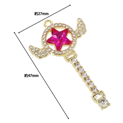 Bastelteile „Charm Stern Lot 1 Stück rosa AP25020"