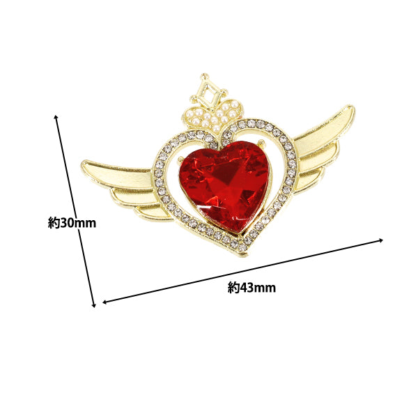 Pezzi di artigianato ``Top Wing Heart 1 pezzo Rosso AP25134"