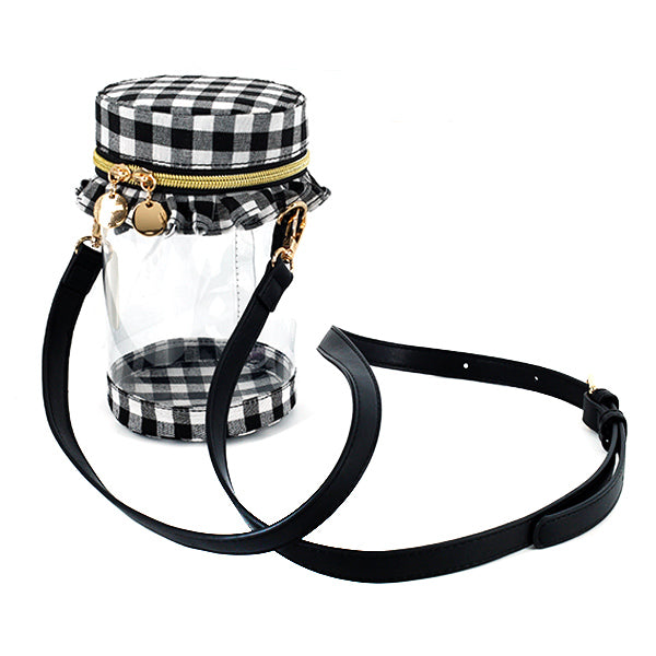 bag "Gingham frill pouch for dolls black GFP-BK”