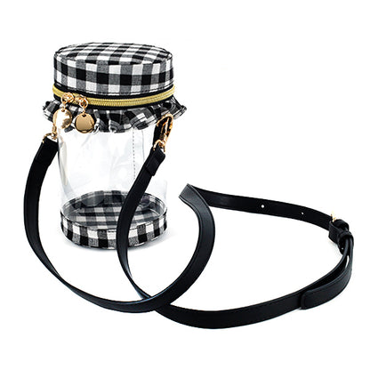 bag "Gingham frill pouch for dolls black GFP-BK”