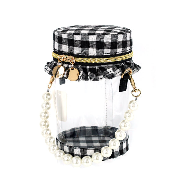 bag "Gingham frill pouch for dolls black GFP-BK”