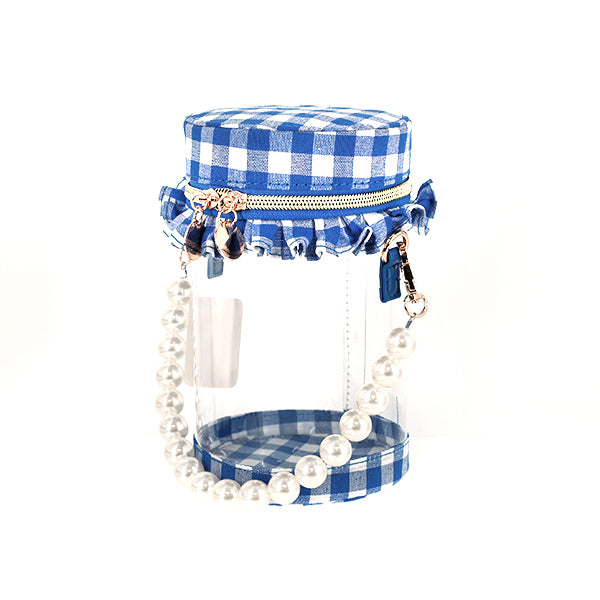 bag "Gingham Frill Pouch for Dolls Blue GFP-BL”