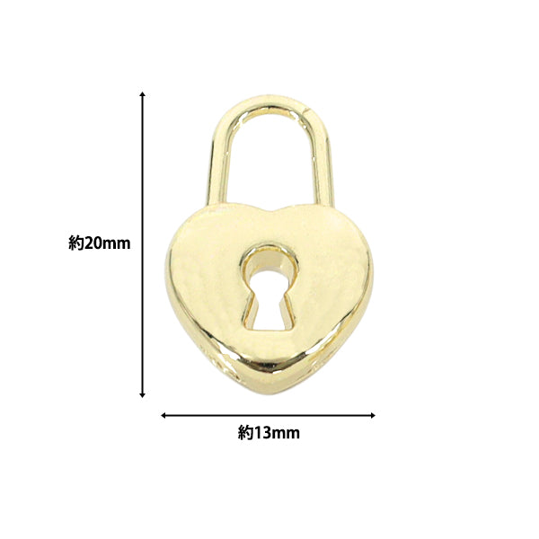 materiale accessorio "Charm Cuore Lucchetto Oro 2 pezzi AP26077”
