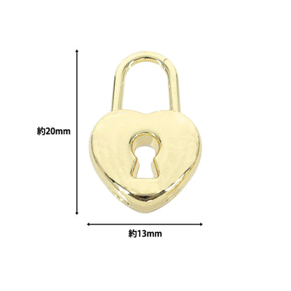 materiale accessorio "Charm Cuore Lucchetto Oro 2 pezzi AP26077”