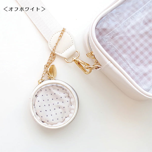 Borsa "rotonda trasparente off-biancastre rm-8353"