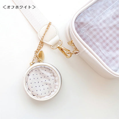 Borsa "rotonda trasparente off-biancastre rm-8353"