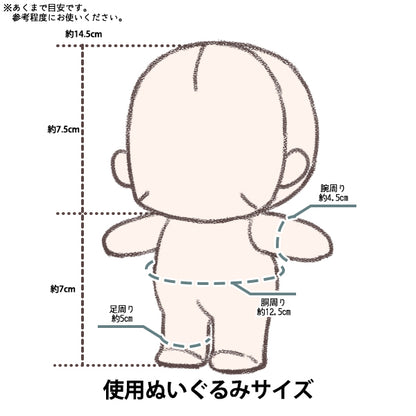 毛绒玩具服装``娃娃衣服配T恤米色M号25-058"