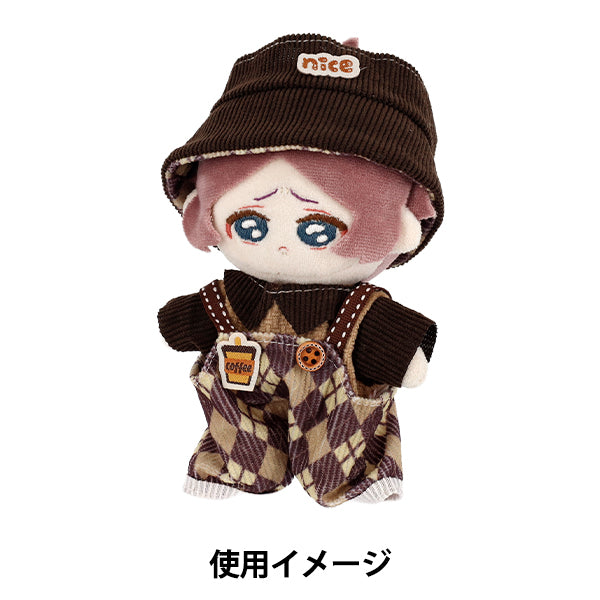 毛绒玩具服装``娃娃衣服帽子套装棕色 M 尺寸 25-060"