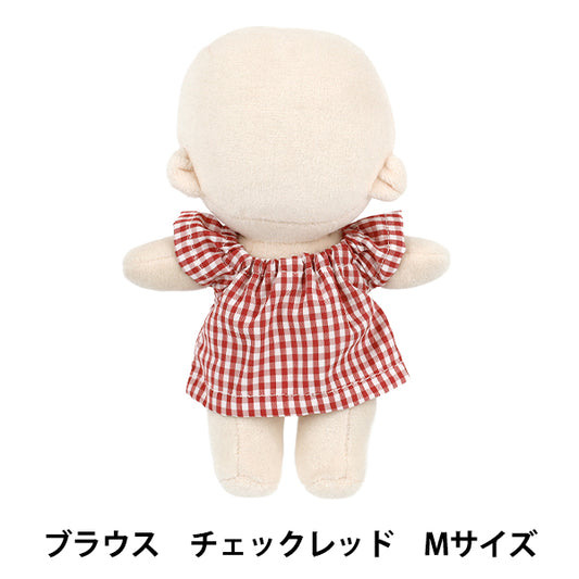 stuffed animal costume "Pushin item blouse check red M size YOSK-13-C”