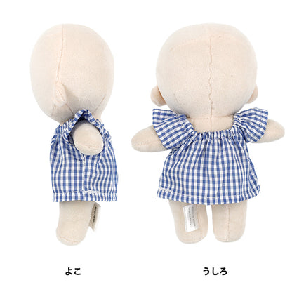 ぬいぐるみ衣装 『推しぬいアイテム ブラウス チェックブルー Mサイズ YOSK-13-D』
