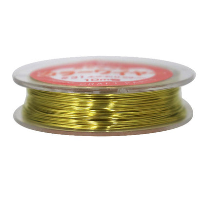 ビーズワイヤー 『真ちゅう製 カラーワイヤー#31 (0.29mm) 10巻 ゴールド』 TOHO BEADS トーホービーズ