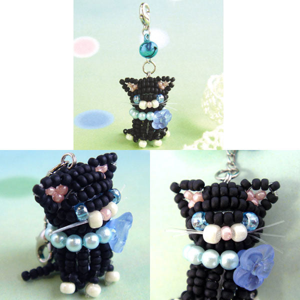 ビーズキット 『猫モチーフキット 子猫ちゃんツインズ (サファイア) No