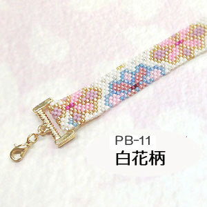 BeadsKit "Kyoto Nishijin Pattern Stitch Breath White Flower Pattern PB-11" Hobbix Kyoto / Nishijin Hobix