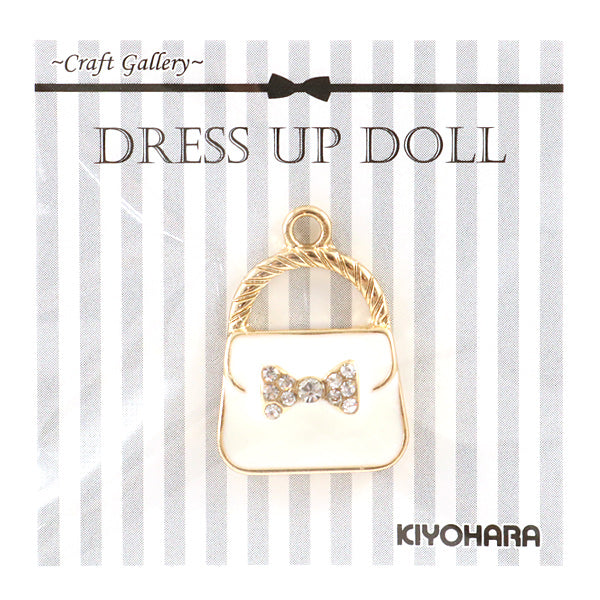 Puppencharm Material "PuppenteileFarbbandTasche weiß " KIYOHARA