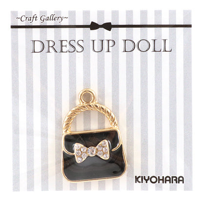 인형 매력 재료 "인형 부품리본가방 검은 색 " KIYOHARA