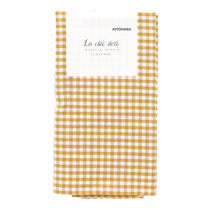 Fabric "Check miniCut Cloth Yellow about 31cm x 32cm LCDF-01MC-Y" KIYOHARA