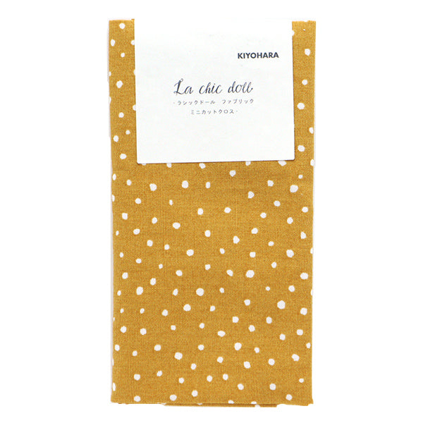 生地 『ドットミニカットクロス イエロー 約31cm×32cm LCDF-02MC-Y』 KIYOHARA 清原